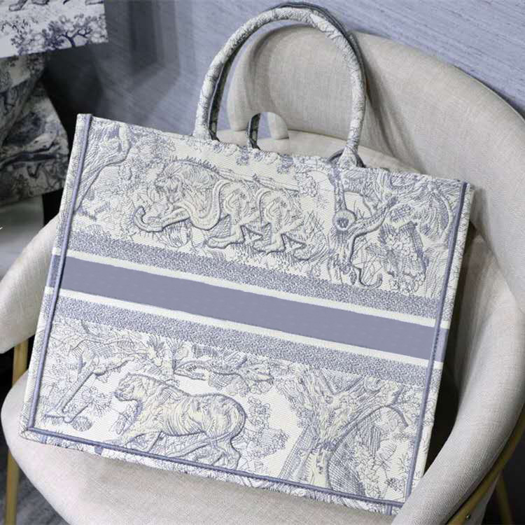 

2020 new Tote 41.5cm embroidery 3D stereo firework tiger pattern large capacity luxury brand shopping bag handbag handmade, Make up the difference