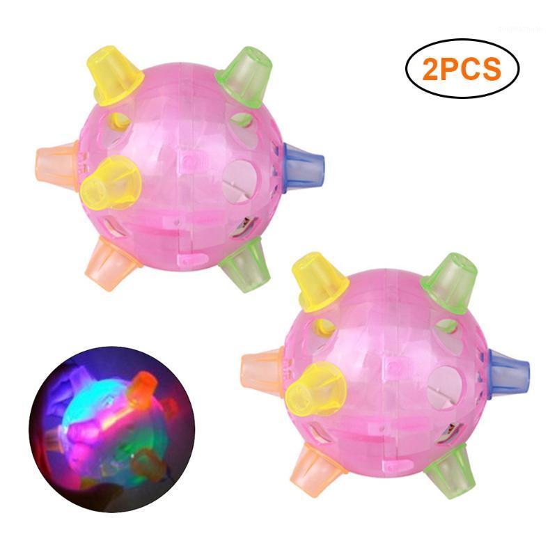 

2pcs/Lot Pet LED Jumping Ball Light Music Flashing Bouncing Vibrating Jump Ball Toy For Dogs Cats Toys1