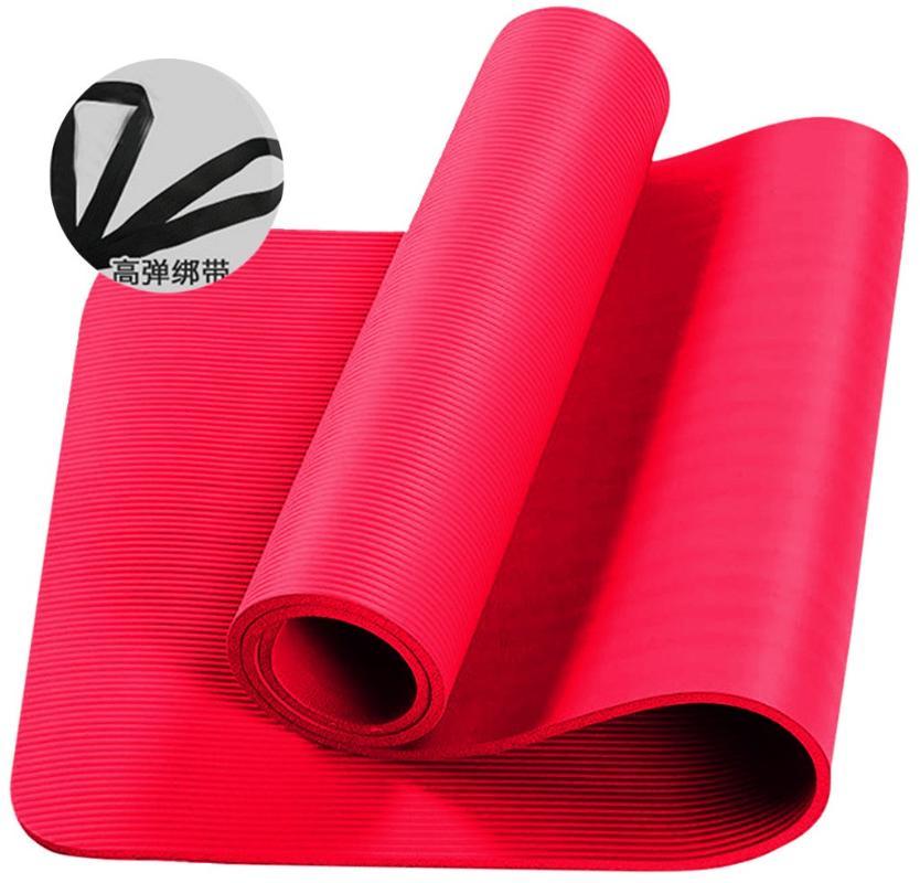 

10MM Thick Durable Yoga Mat Home Non-slip Exercise Fitness Pad Mat EVA Comfort Foam Yoga Mats for Exercise, Yoga, and Pilates, Orange
