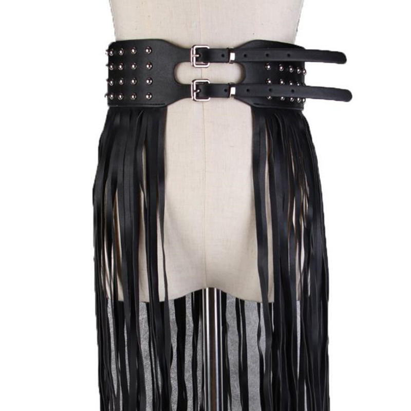 

2021 New Long Plutonium Leather Free Short Personality Decoration Female Fashion Belt All-match Tide Y4ob, Black