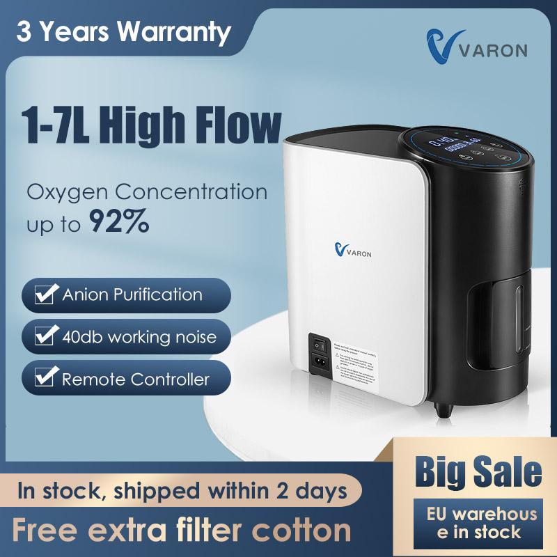 

Air Purifiers VARON 110V 1-7L/Min Oxygen Con-centrator Machine For Home Travel Portable High-power Household Concentrator