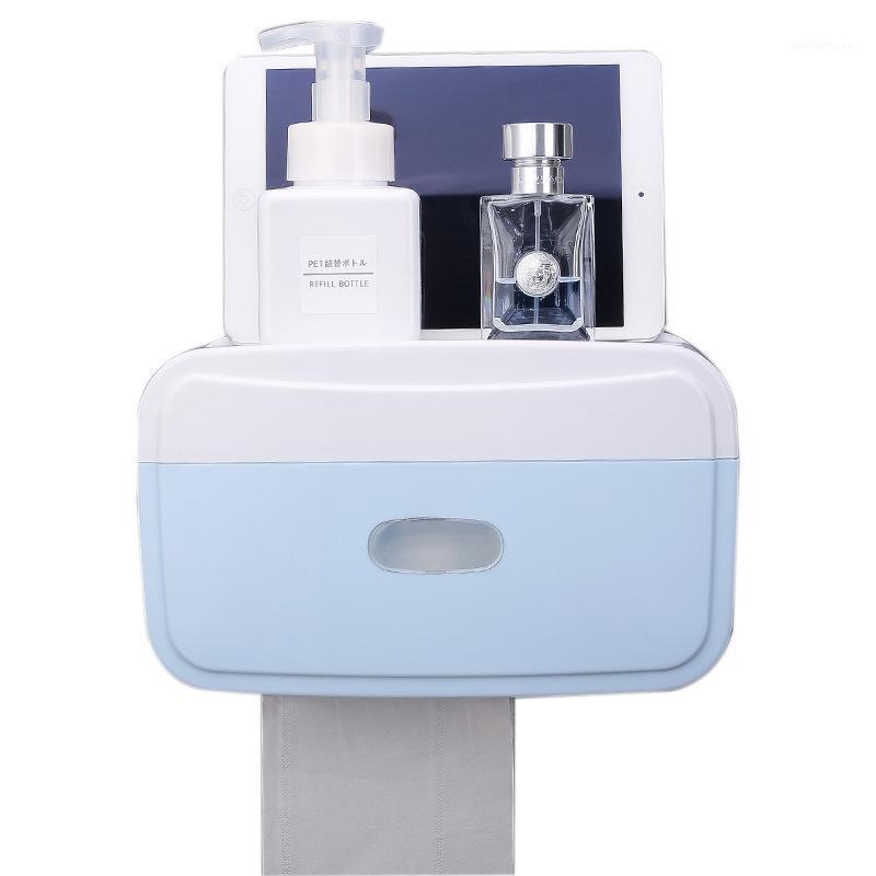 

Multifunctional simple toilet wall-mounted paper towel box water-proof toilet roll paper tube box non-punching1