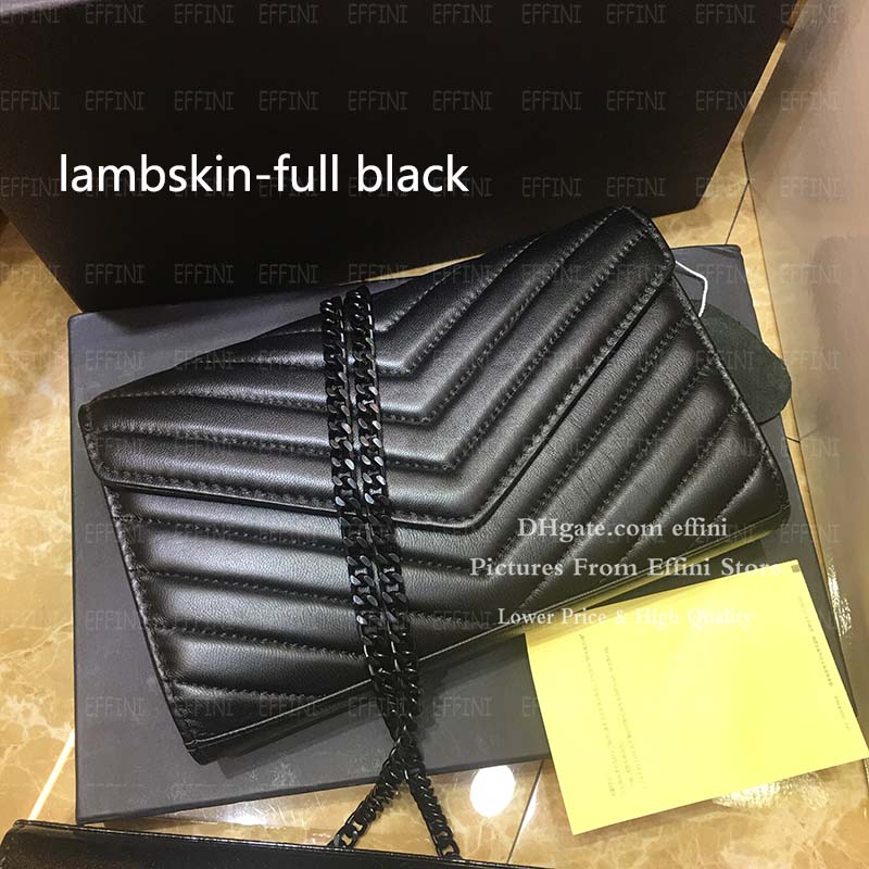 

wholesale lambskin luxurys designers crossbody bags women fashion caviar genuine leather handbag purses black clutch chain cross body shoulder bag, Invoice only sell with bag