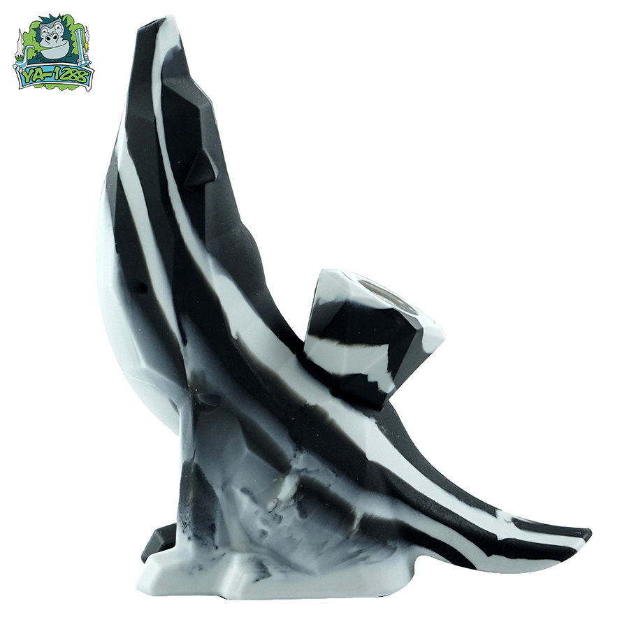 

5.5" howling wolf water hand pipes wax oil tobacco herb flower spoon pipe kit smoke hookah bubbler