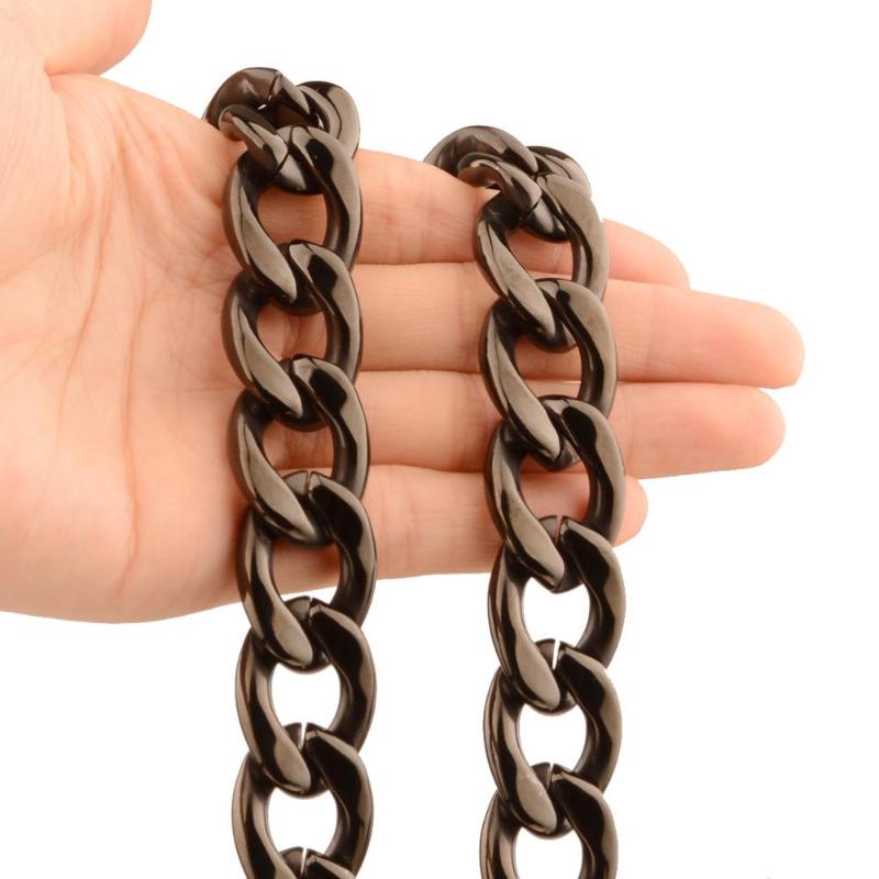 

19mm Heavy Black Tone Necklace Curb Chains Link Men Choker Stainless Steel Male Accessories Fashion Jewelry