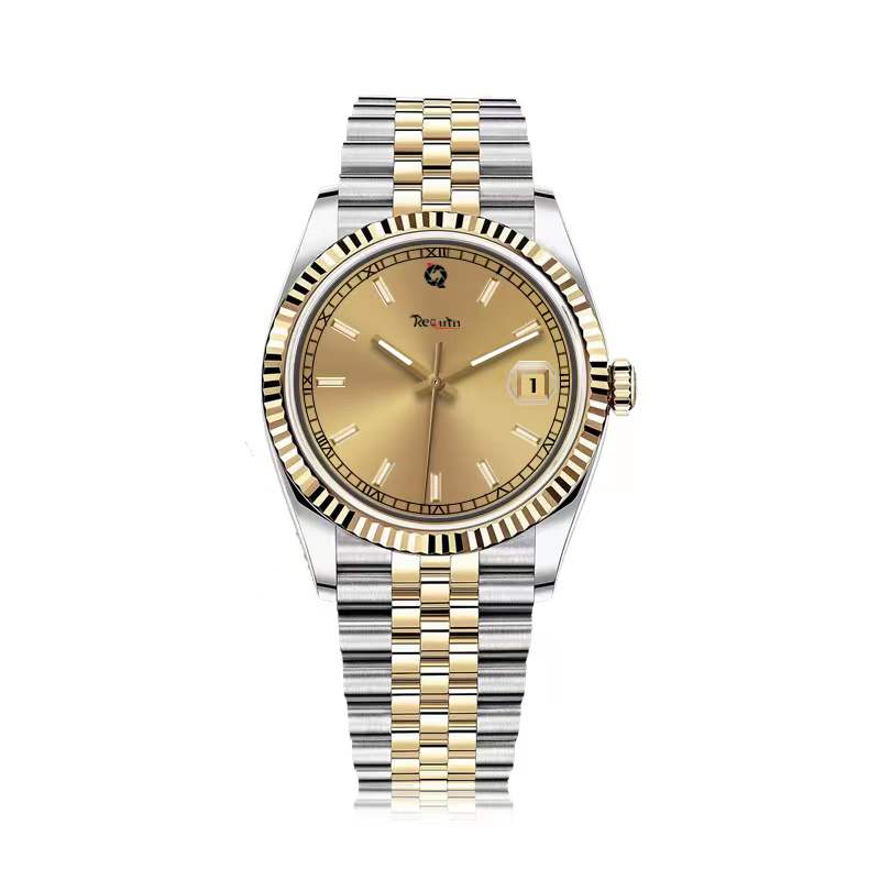 

Men's latest watch luxury 126333 REQUIN brand stainless steel gold silver triangle pattern outer ring calendar 813 automatic movement 41 mm watch Date just, Box