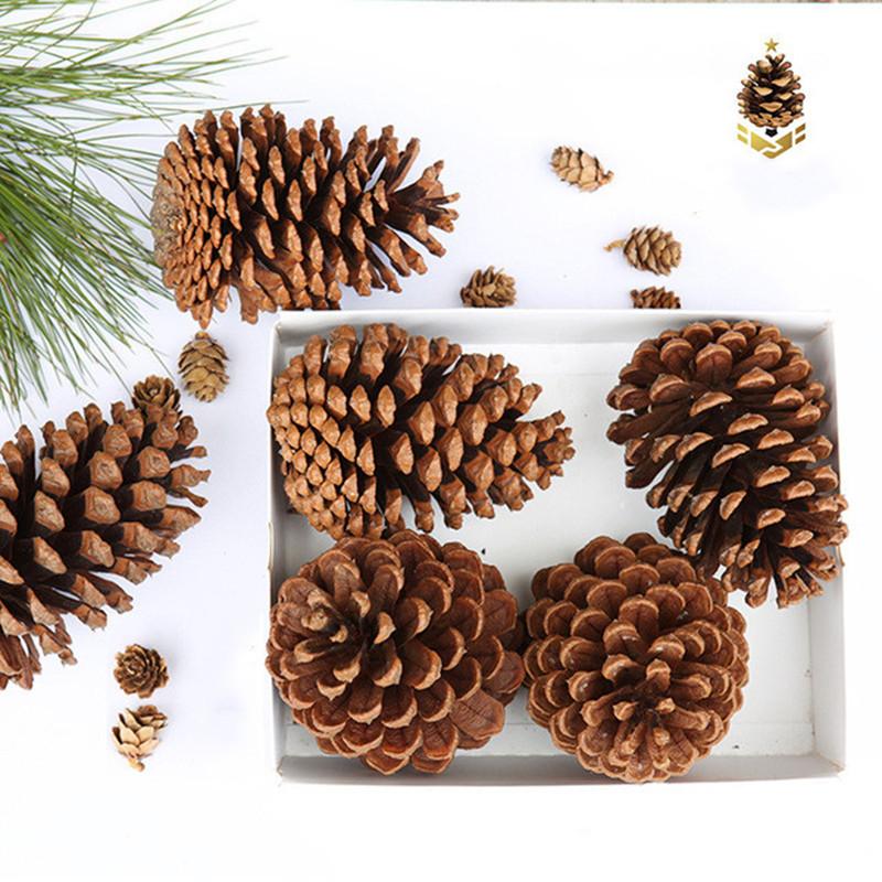 

10pcs Natural Dried flowers Pine cone Acorn wholesale Artificial Flower For Home Christmas DIY Garland Decorationreath wedding, Native pine oil pine