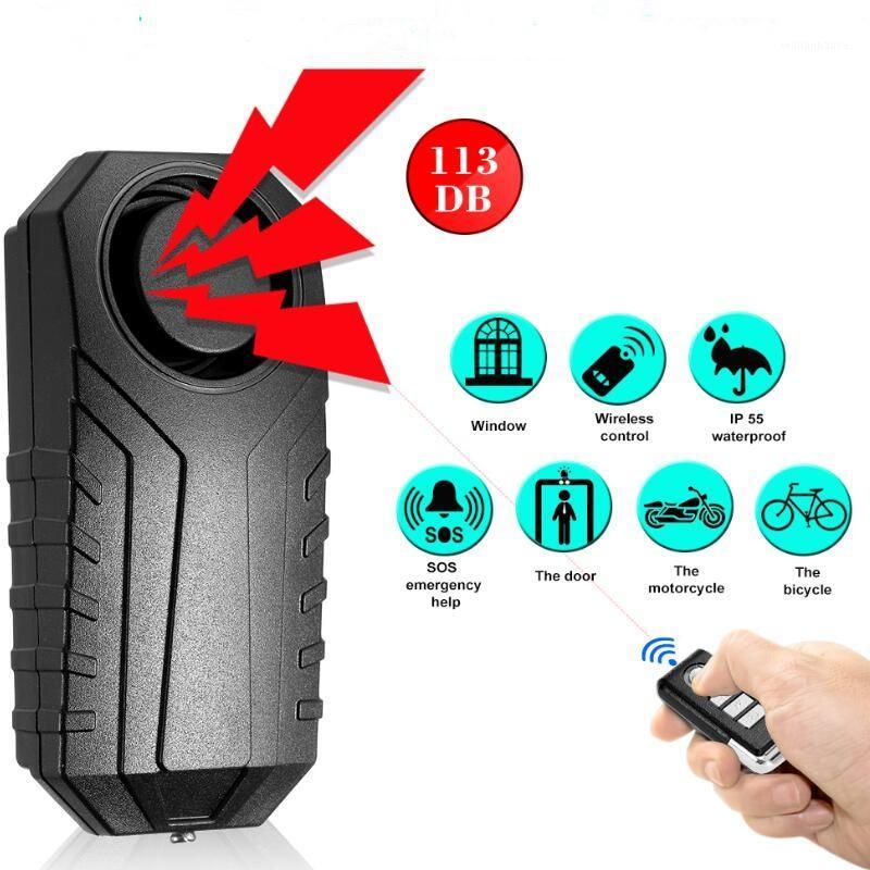 

113dB Loud Wireless Bicycle Anti-theft Alarm Waterproof Door/ Window Vibration Alarm Intelligent Remote Control Sensor1
