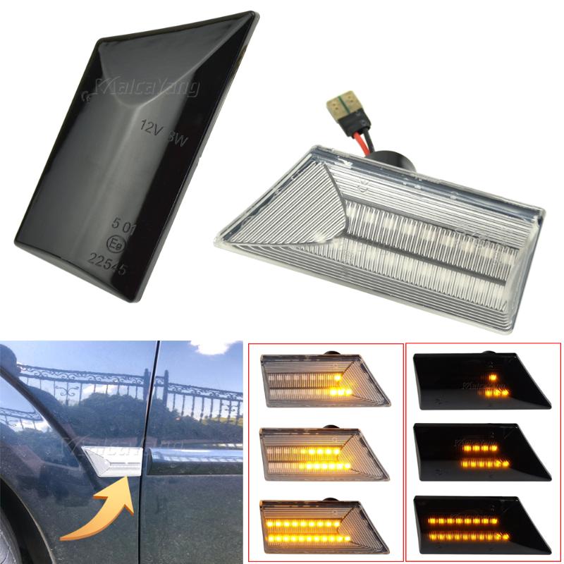

2PCS Led Dynamic Side Marker Turn Signal Light lamp For Vectra C Signum 2002-2008, As pic
