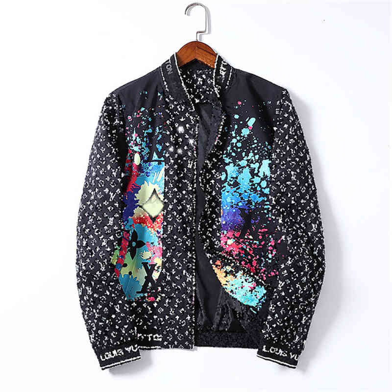 

Men's Jackets Long Mens Jacket Sleeve Zipper Casual slim short Printed Slim Hight Quality Hoodies Windbreaker Men Thin coat Outdoors in Autumn Winter TVQ3