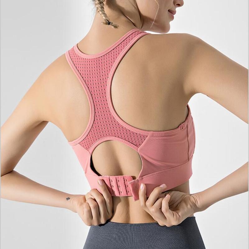 

One piece sports underwear women's vest type shockproof running gather and shape Fitness Yoga back bra, Red