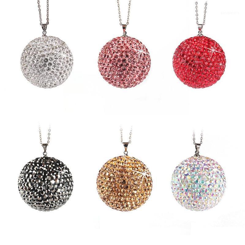 

Car Pendants Metal Chain Rhinestone Ball Full Drilling Originality Fashion Cool Charm Rearview Mirror Hanging Ornaments1