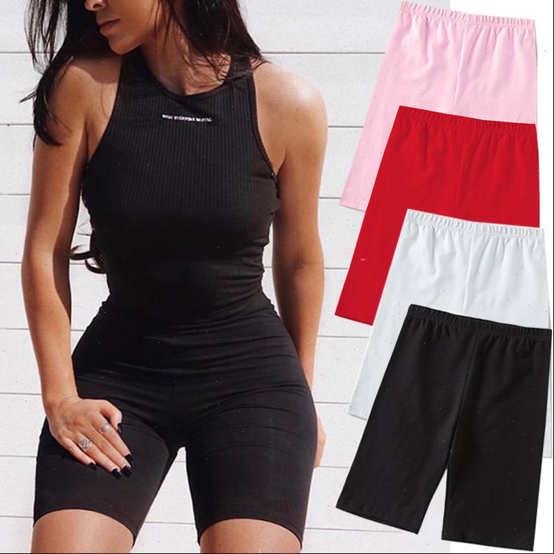 

2021 summer fashion shorts women biker shorts fitness korean casual short 4 color athleisure cycling shorts s xl, White;black