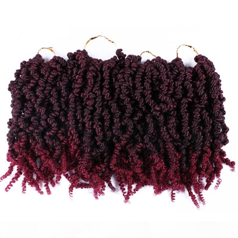 

Yucan ombre Bomb twist fluffy pre-looped hair passion twists synthetic extensions Spring Twist crotchet braiding hair spring twist hair, T30