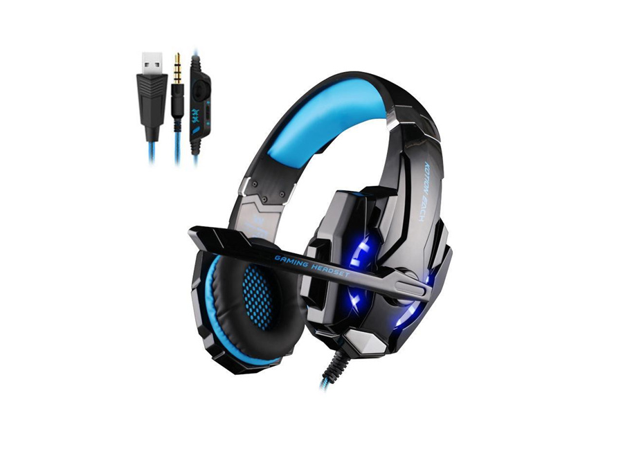 

Stereo Gaming Headset for PS4, PC, Xbox One Controller, Noise Canceling Over Ear Headphones with Mic, Bass Surround, LED Light