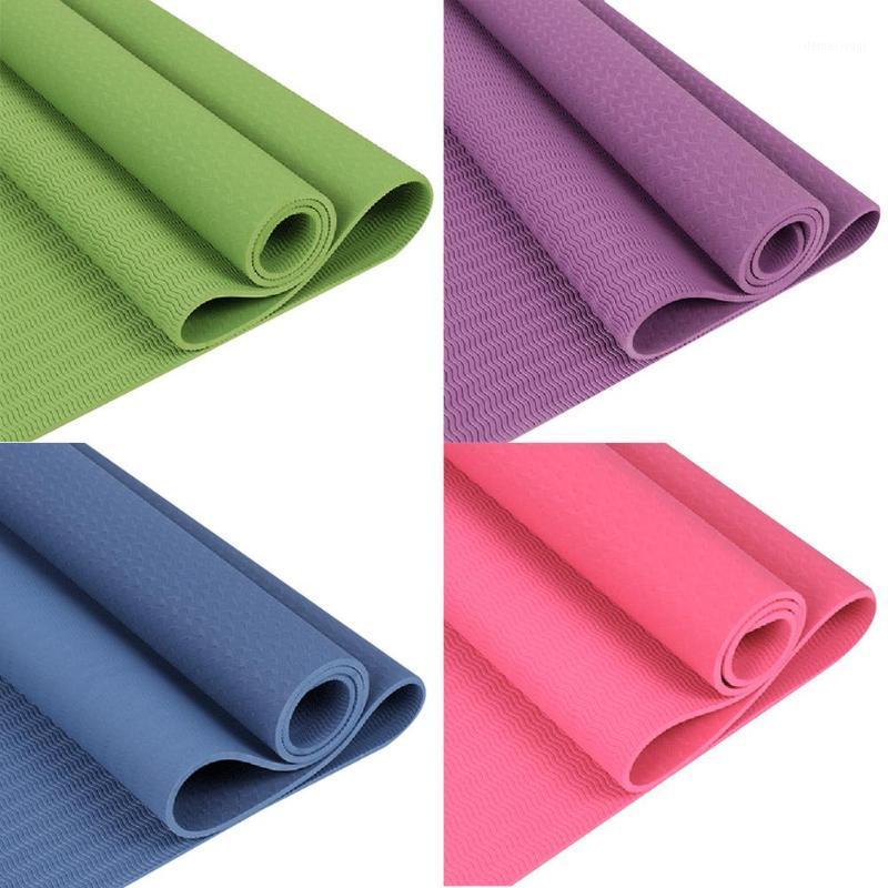 

183*61cm Yoga Mat with Tie Strap Non Slip Comfort Foam Yoga MaSports Fitness Mat Carpet Exercise Pilates Gymnastics1, Pink
