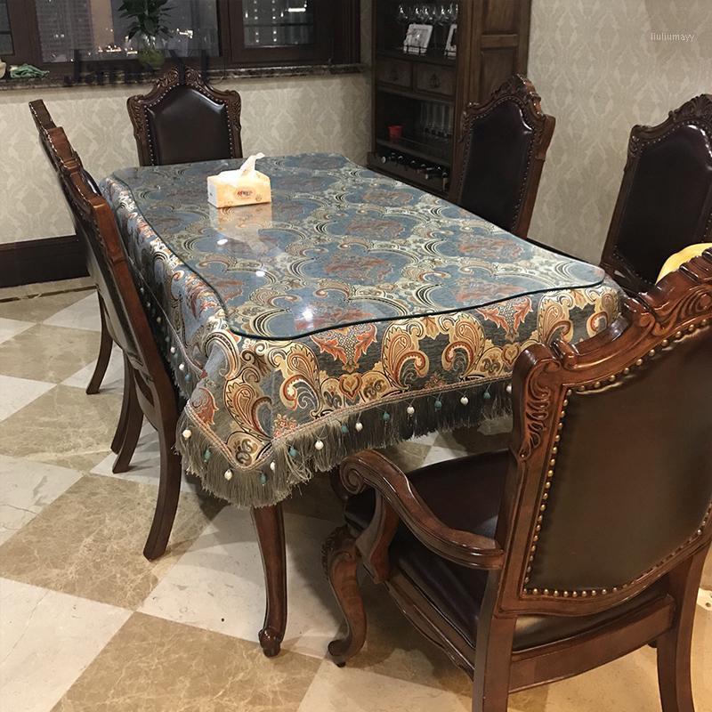 

JaneYU Common Dining Luxurious court-style tablecloth Skid-proof Custom Chair Cover Long Table Cloth Table Cover1, As picture