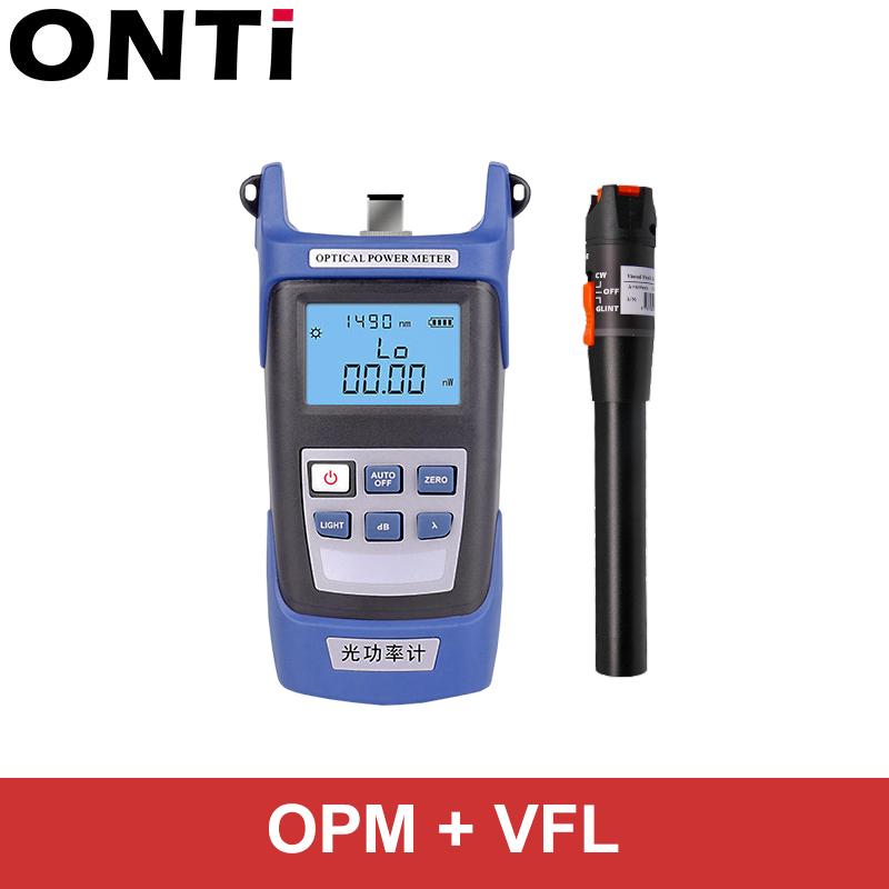 

ONTi Fiber optic tool kit FC/SC Connector VFL OPM Optical Power Meter Laser Source and Visual Fault Locator 1/10/20/30mW 5-30km