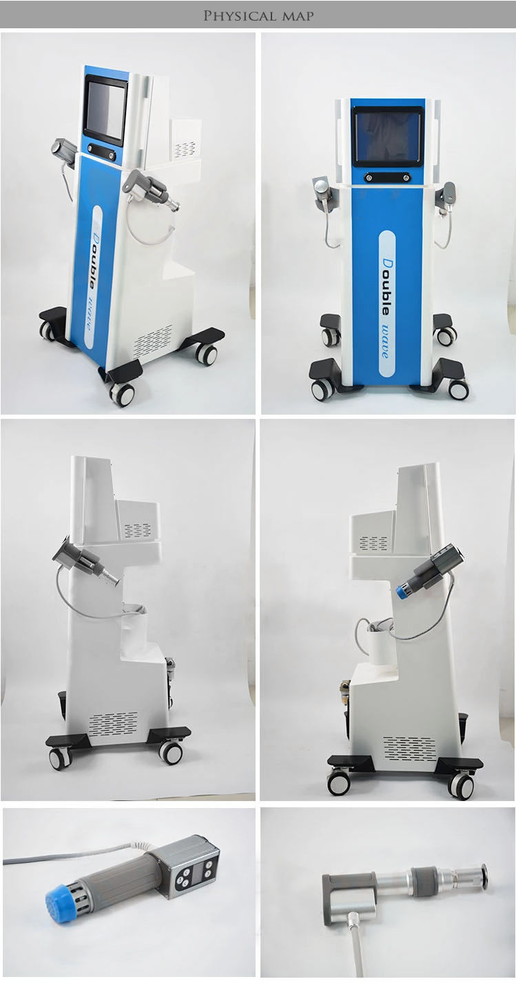 Double Handle Pneumatic and Electromagnetic shockwave therapy machine for physiotherapy