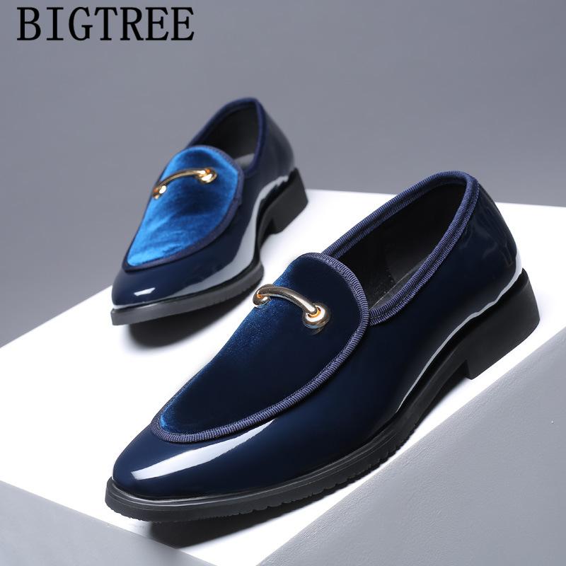 

Patent Leather Shoes For Men Loafers Italian Shoes Men Dress Formal Leather Scarpe Eleganti Uomo Ayakkabi, Black
