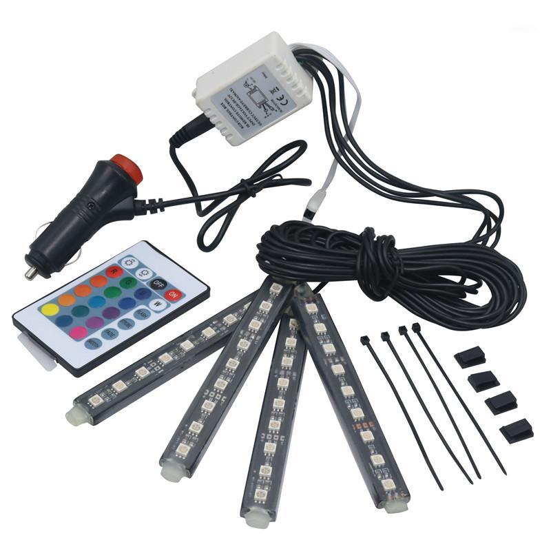 

12V Car-styling Interior Atmosphere Light Strip LED Decorative Light Colorful Cars Charge Daytime Running Lamp Remote Control1