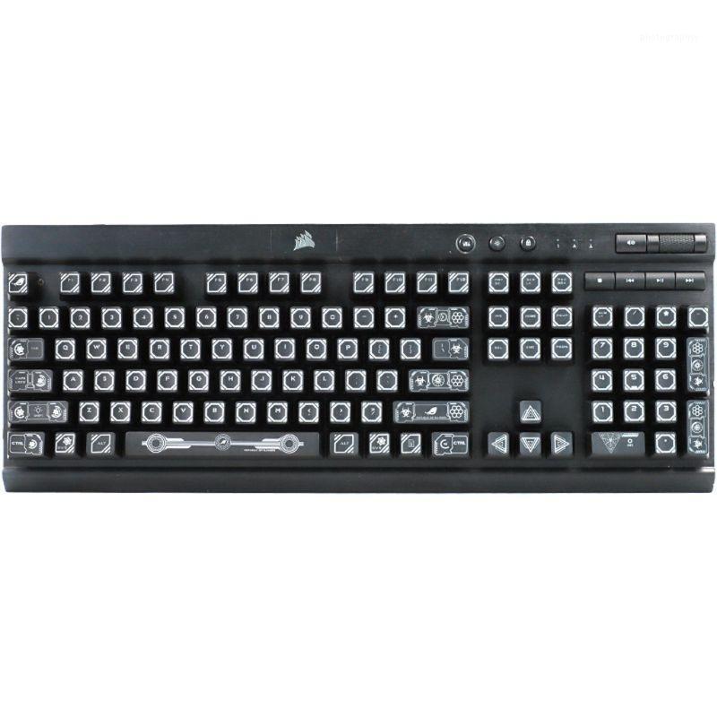 

RGB 104 Keycaps ANSI Layout OEM ABS Source Code Shot Backlit Keycap For K70 K65 K95 RGB Mechanical Keyboard1
