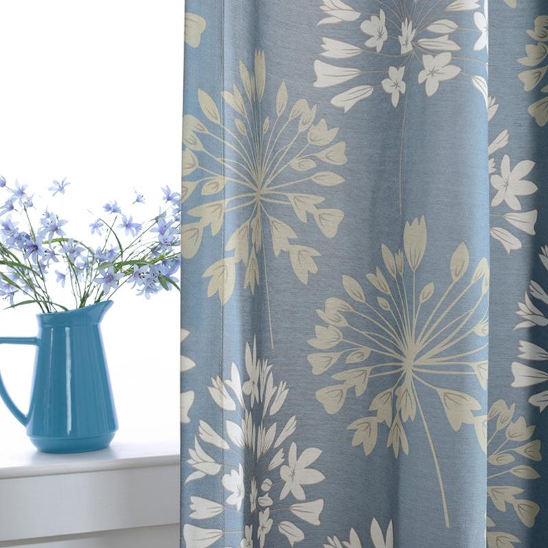 

Modern Simple Chinese Style Curtains Polyester Cotton Printing Curtains for Living Room and Bedrooms Blackout, Tulle