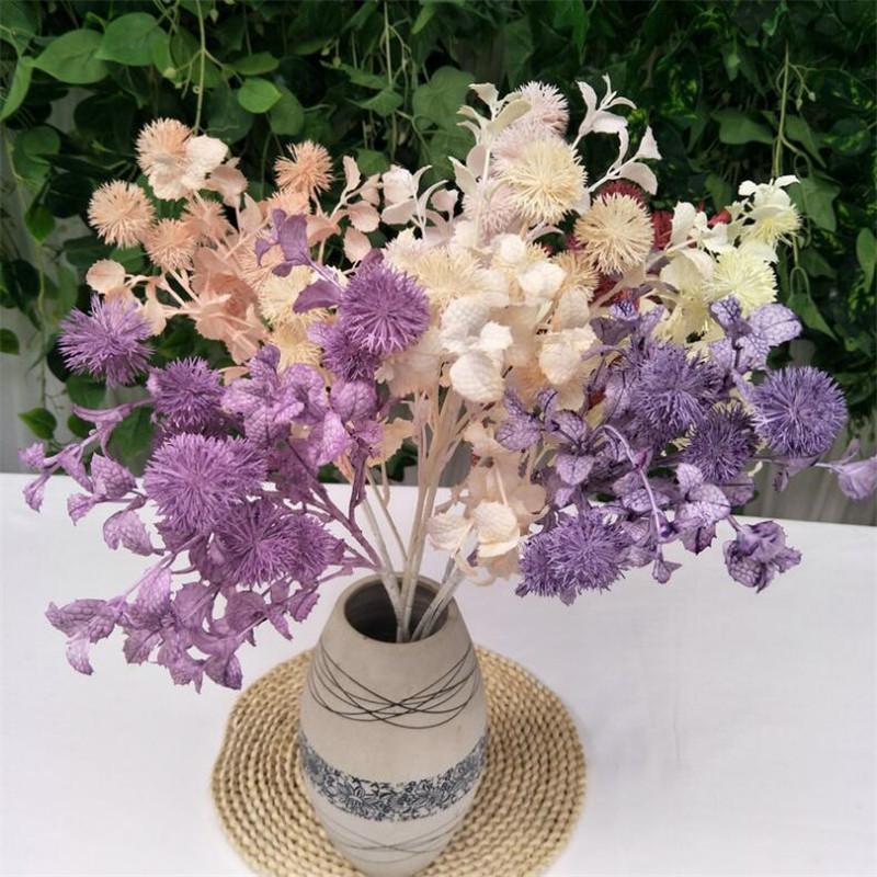 

10Pcs Fake Short Stem Dandelion 21.65" Length Simulation Plastic Popotan Rime for Wedding Home Showcase Decorative Flowers, Beige