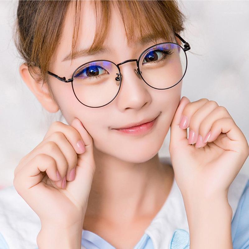 

1pc Fashion style Metal Anti Blue Light Computer Round Frame Glasses Light weight Women Rays Radiation Eyewear Simple Shape1