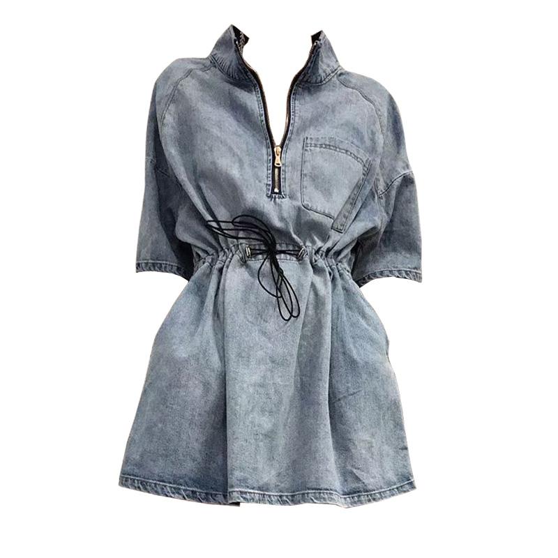 

Denim Dress Summer 2020 New Women Clothing Short Dress Denim Clothes, Blue