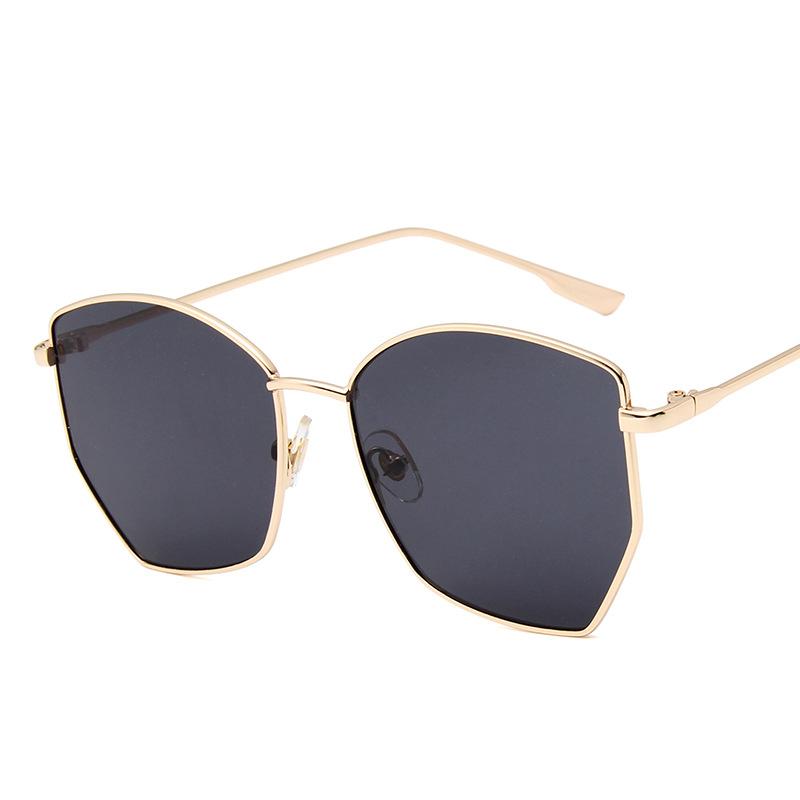 

Sunglasses 2021 Women Cat Eye Cute Sexy Brand Designer Summer Retro Oversized Frame Black Yellow Sun Glasses Female MN829