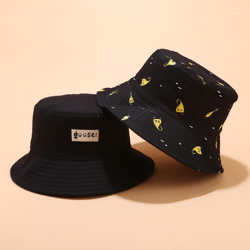 

Cotton Print double sided wear Bucket Hat Fisherman Hat outdoor travel Sun Cap Hats for men and Women 391, White