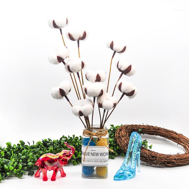 

1PCS artificial kapok head dried flower bouquet decoration supplies plant flower DIY home wedding room living room decoration1, 32cm-5 heads