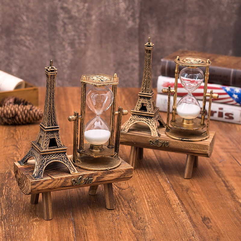 

European style retro tower star lamp pen holder DECORATION ORNAMENT hourglass quicksand creative student gift teacher's Day gift