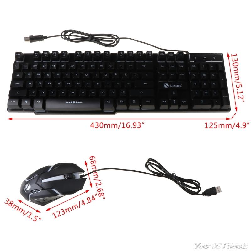 

GTX300 USB Wired 104 Keys RGB Backlight Ergonomic Gaming Mouse Keyboard Combos Set J07 21 Dropshipping