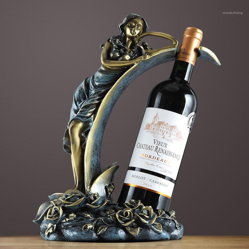 

Resin Wine rack creative Girl Wine Bottle Holder home decoration Accessories restaurant Bar Decoration Holder Gifts1