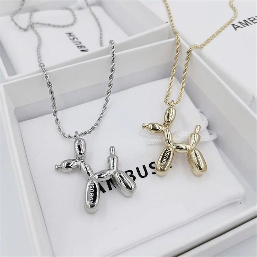 

2021 New Ambush Titanium Steel Puppy Pendant Necklace Men Women Best Quality Accessories 9cqz