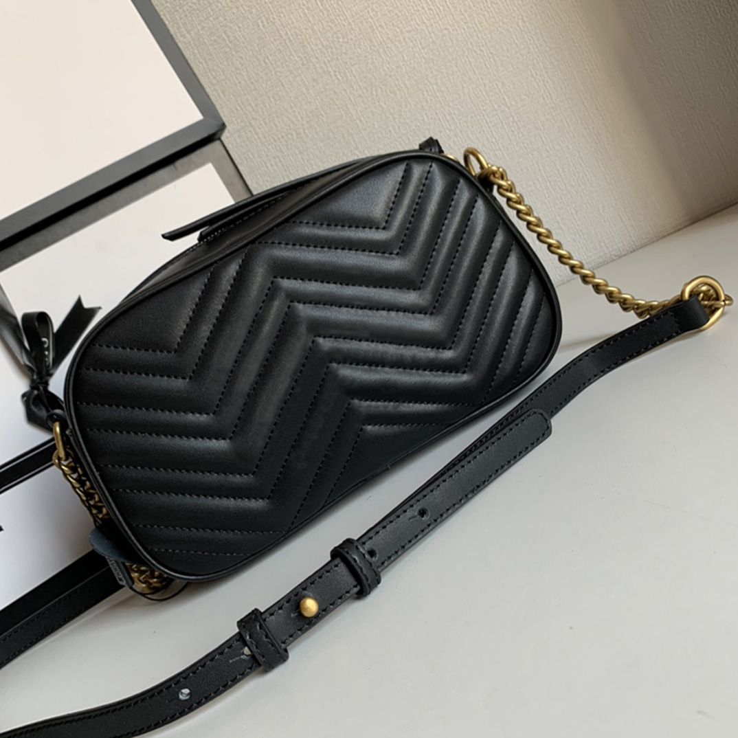 

High Quality fashion Women Handbags Gold Chain Shoulder Bags Crossbody Soho Bag 2022 Luxury Designers Bag Purse Wallet AAA, Black