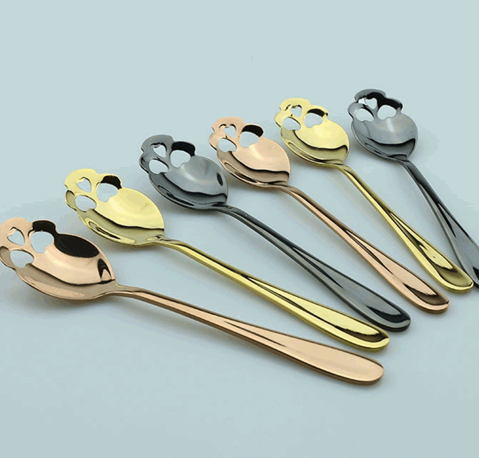 

Sugar Skull Tea Spoon Stainless Steel Silverware For Tea Coffee Spoons Cutlery Tea Spoon 3 colors KKA8123