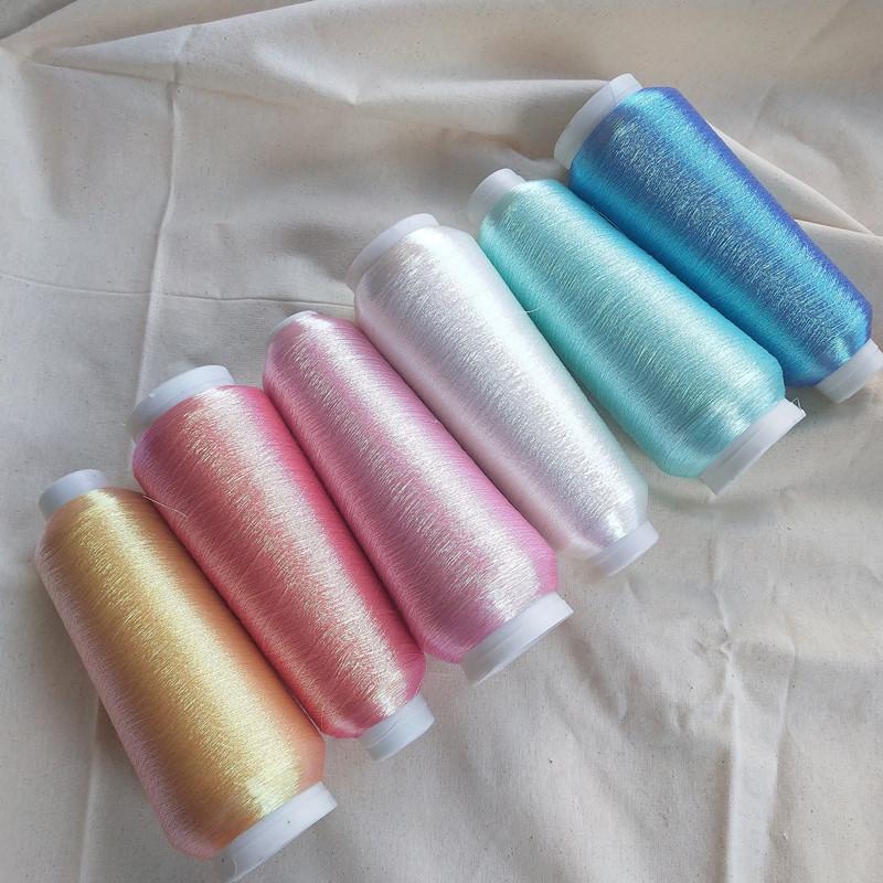 

1 Roll Overlocking Sewing Machine Line Thread Waxed Polyester Cord 150D Golden Silver Sewing Silk Thread For Embroidery