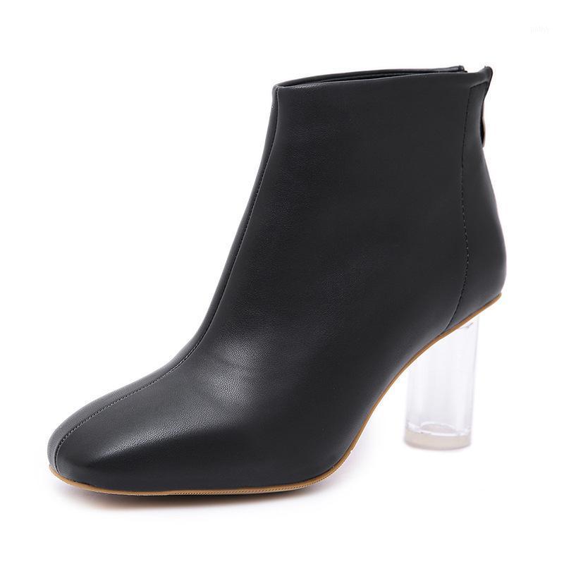 

LKSHOE Women 's Winter Boots New Crystal Root Tube Temperament Casual Sexy Fashion Boots 2020 New Style for Autumn and Winter1, Beige