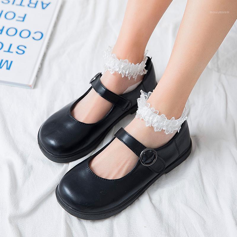 

Summer Kawaii Socks For Women Girls Japanese Lace Flower New Fashion Crystal Socks High Quality Cotton Silk Tube1