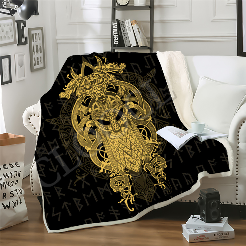 

CLOOCL Blankets Pirate Viking Tattoos 3D Print Street Style Air Conditioning Travel Throw Blanket Teens Plush Quilt