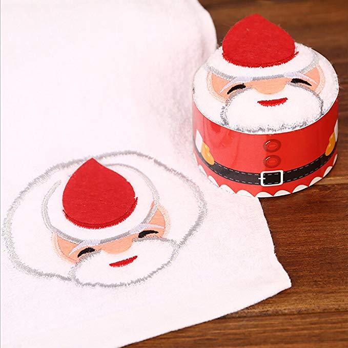 

Christmas Cupcake Cotton Towel Super Soft Hand Towel New Year Decoration Christmas Tree Santa Claus Apple Candle Kids Gifts