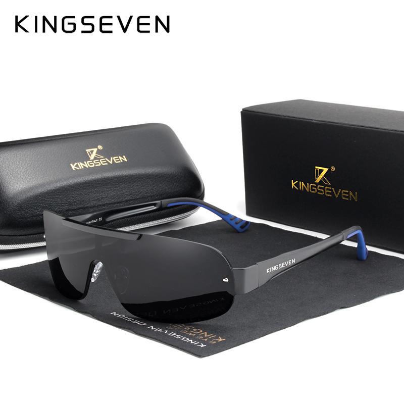 

KINGSEVEN Design New Aluminum Men Brand Sunglasses Polarized Men's Sun Glasses Integrated Lens Eyewear