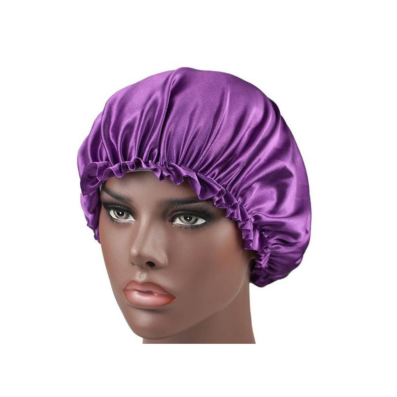 

New Elastic Women Satin Bonnet Turban Hat Headwear Chemo Beanies Silk Donna Sleep Cap Ladies Hair Cover wmtHEb queen66, 11