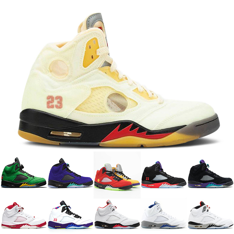 

2021 JUMPMAN 5 5S Fire Red Mens Basketball Shoes Oregon Ducks Alternate Grape 5s Sneakers Trainers Big Size 13