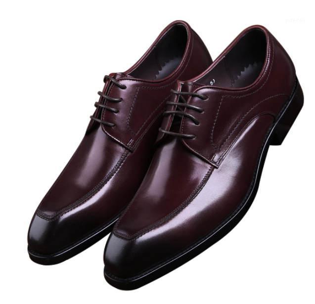 

New Fashion Black / Brown Tan Formal Business Shoes Mens Dress Shoes Genuine Leather Goodyear Welt Man Wedding1