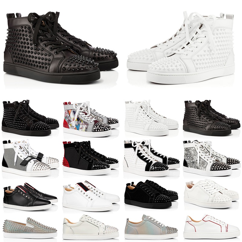 

ACE Designer Platform Shoes For Men Women Studded Spikes Flats Sneakers Red Bottom Party Lovers Genuine Leather Fashion Sneaker Size 5.5-13, #22