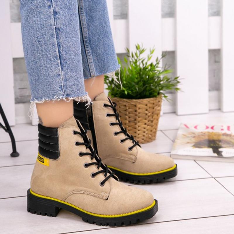 

Jodi Suede Lace-Up Boots Winter Zip and Lace-Up Stylish Color 2021 Fashion Women 'S Postal Orthotic Insole High Quality New, As pic